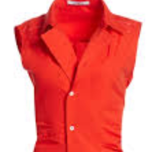 Derek Lam Sleeveless Ruched Poplin Dress - Picture 2 of 3